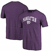 Kansas State Wildcats Fanatics Branded Purple Arched City Tri Blend T-Shirt